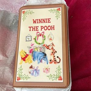 Disney loungefly Winnie the Pooh Christmas book crossbody bag